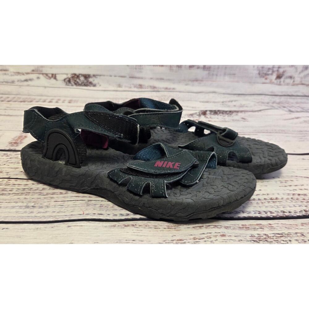 Nike ACG Air Deschutz Sandals Mens 7 Green Pink Strap Hiking
